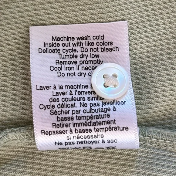 Veronica Beard Pale Green Puff Sleeve Henley Top - Picture 15 of 16